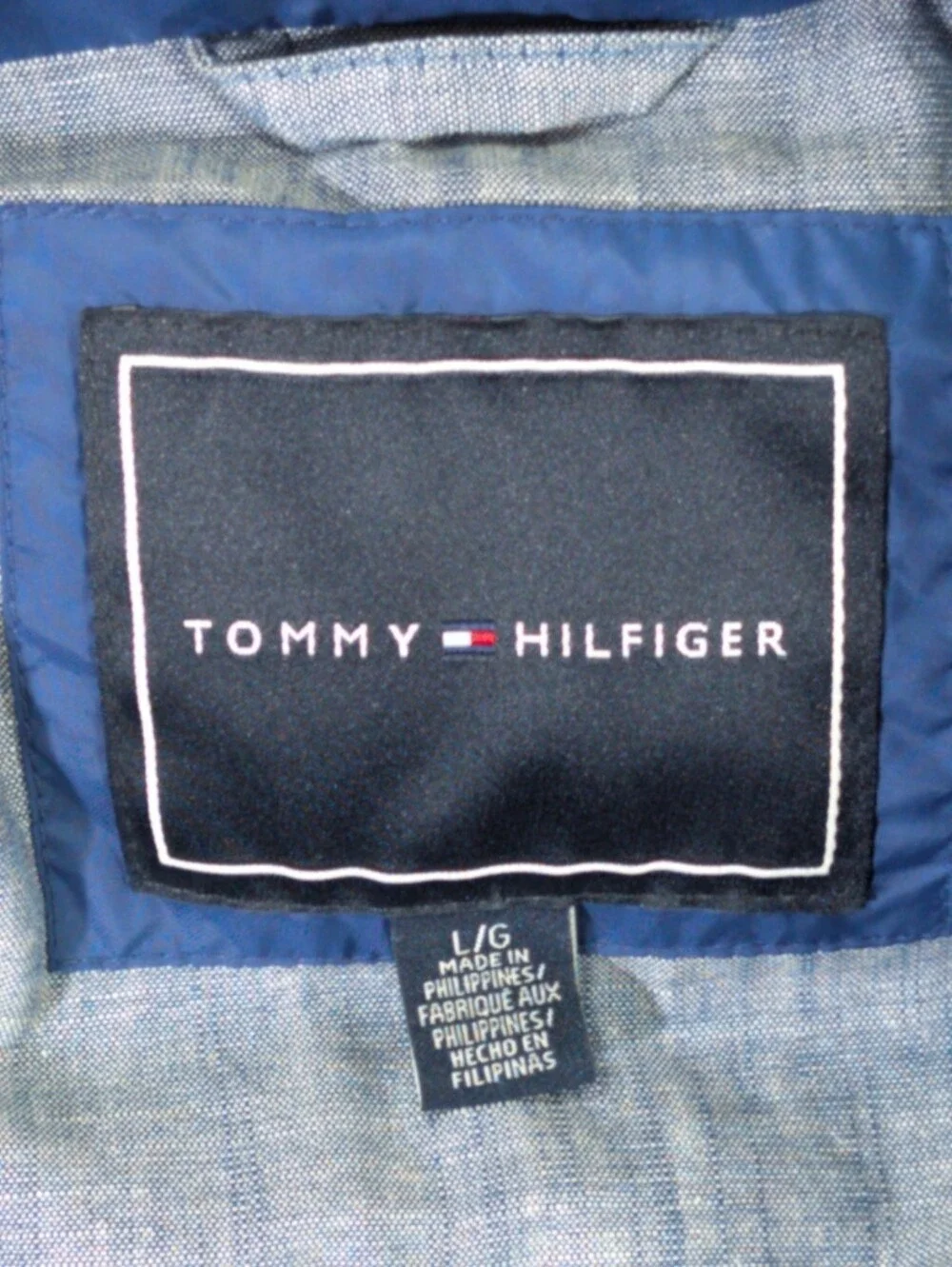 Tommy Hilfiger Blue Puffer Vest Size Large